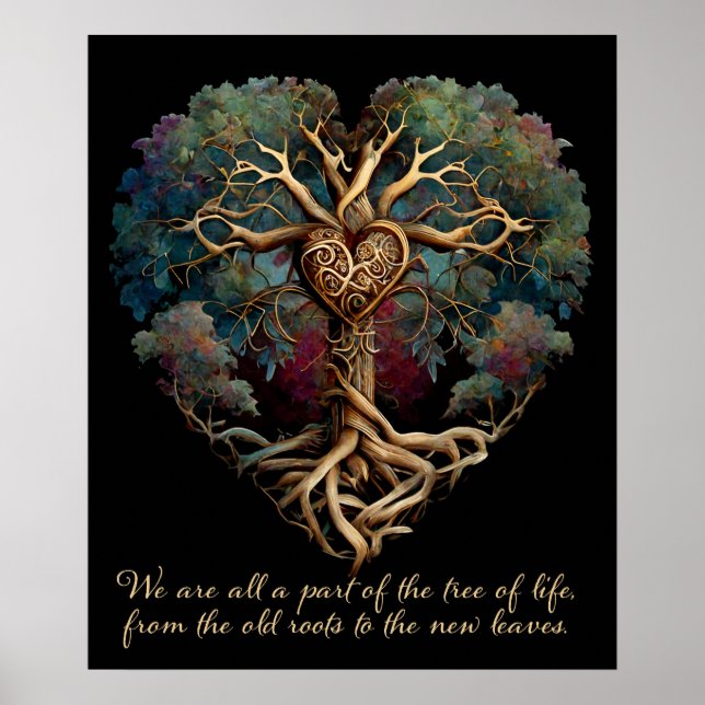 Poster Nous faisons tous partie de l'Arbre de Vie (Devant)