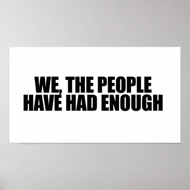 Poster Nous, le peuple, en avons assez (Devant)