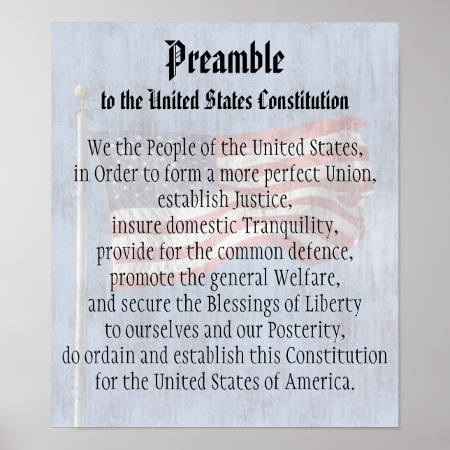 Poster Nous le peuple, préambule de la Constitution améri (Devant)