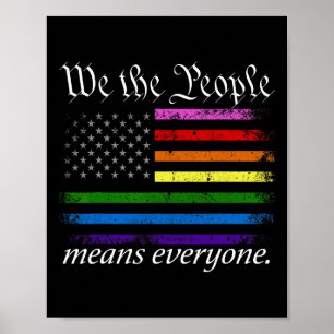 Poster Nous Le Peuple Signifie Tout Le Monde Usa Lgbt Éga