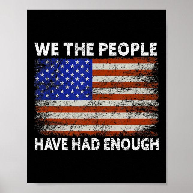 Poster Nous Les Gens En Avons Assez Aux États-Unis Fier A (Devant)