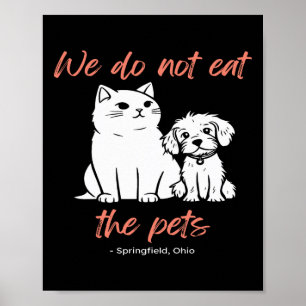 Poster Nous ne mangeons pas les animaux de compagnie Spri