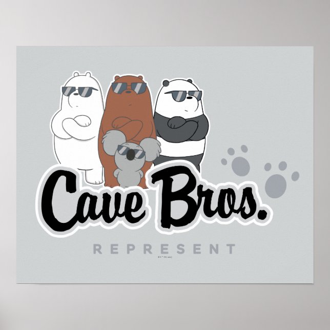 Poster Nous Ours Nus - Bros Grotte. Représenter (Devant)