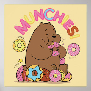 Poster Nous Ours Nus - Grizz Donut Munchies!