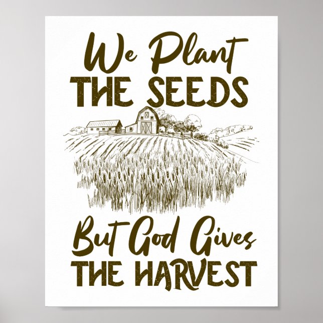 Poster Nous Plantes Semences Dieu Donne La Vie Agricole D (Devant)