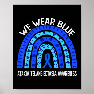 Poster Nous portons du bleu pour la sensibilisation à l'a