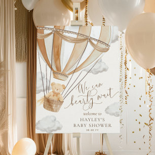 Poster Nous Pouvons à Peine Attendre Fête Bébé Tan