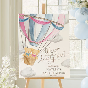 Poster Nous pouvons à peine attendre Jumeaux Baby Shower