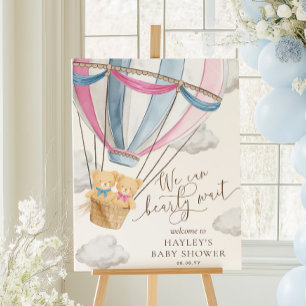 Poster Nous pouvons à peine attendre Jumeaux Baby Shower