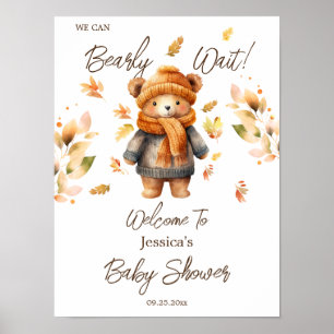 Poster Nous pouvons à peine attendre la Baby Shower