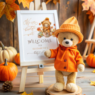 Poster Nous pouvons attendre avant Baby shower d'automne 