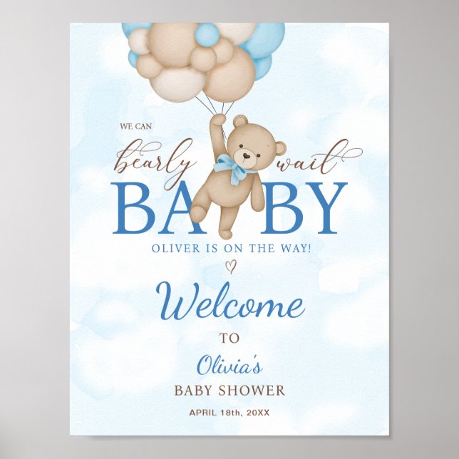 Poster Nous pouvons attendre l'Affiche de bienvenue Baby  (Devant)