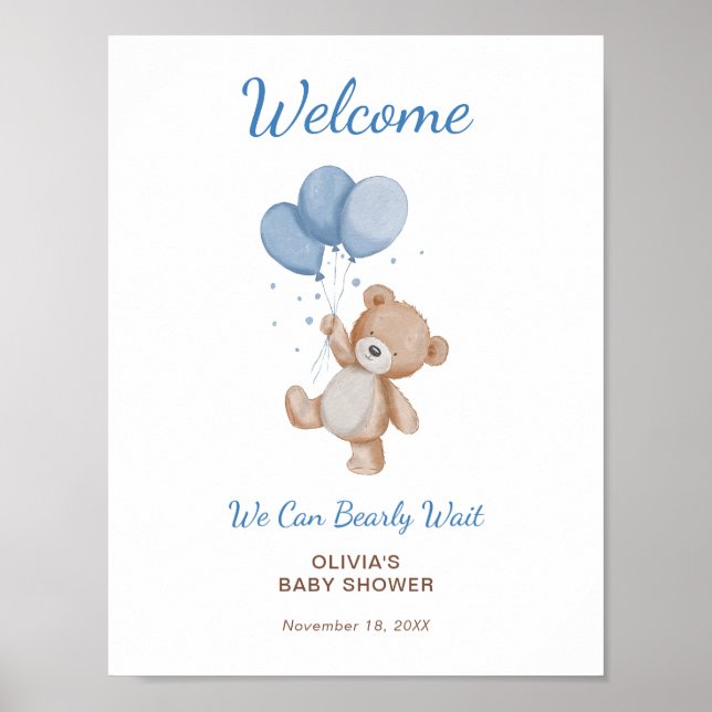 Poster Nous pouvons attendre l'Affiche de bienvenue Baby  (Devant)