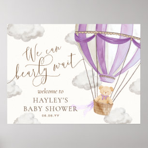 Poster Nous pouvons attendre le Baby shower Lilac Bienven