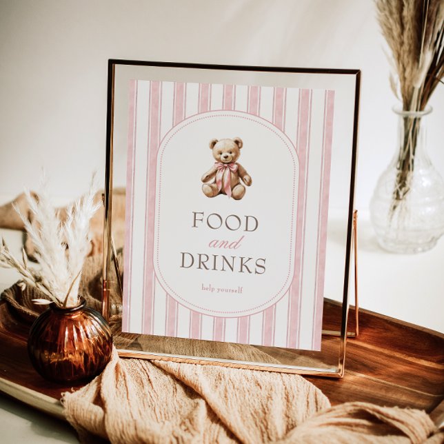 Poster Nous pouvons attendre le Baby shower nourriture et (Créateur téléchargé)
