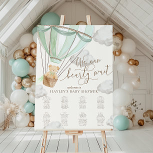 Poster Nous pouvons attendre le Baby shower vert plan de 