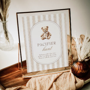 Poster Nous pouvons attendre le signe de chasse du Baby s