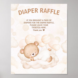 Poster Nous Pouvons Attendre Rapidement Baby shower Déche