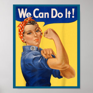 Poster Nous pouvons le faire Rosie Riveteuse Féministe
