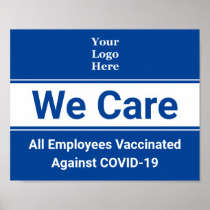 Poster Nous prenons soin du milieu de travail vacciné COV