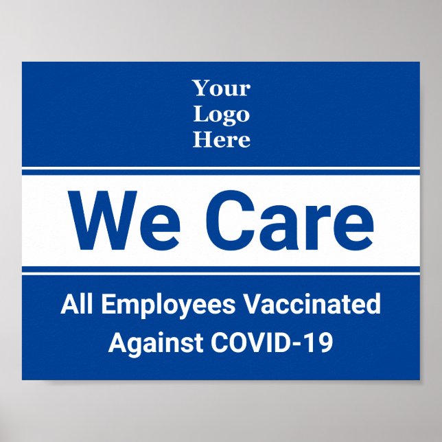 Poster Nous prenons soin du milieu de travail vacciné COV (Devant)