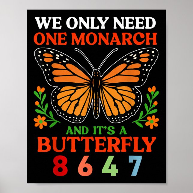 Poster Nous Seulement Un Monarque Et Son Papillon A 8647  (Devant)