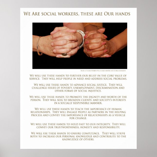 Poster Nous sommes des travailleurs sociaux (Devant)