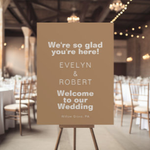 Poster Nous sommes heureux que vous soyez ici Mariage Bro