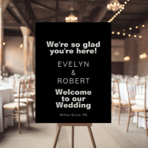 Poster Nous sommes heureux que vous soyez ici Mariage noi