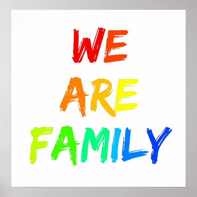 Poster Nous sommes la famille Rainbow Sunshine Adoption D (Devant)