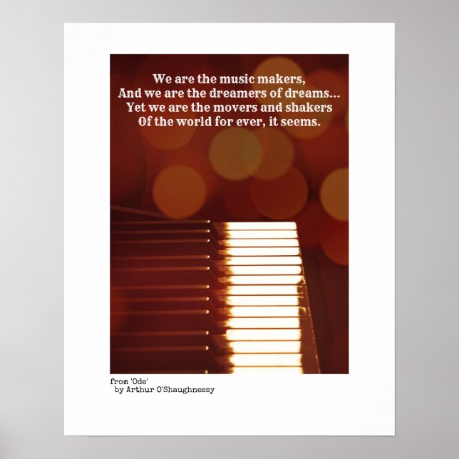 Poster Nous sommes les musiciens qui citent A O'Shaughnes (Devant)