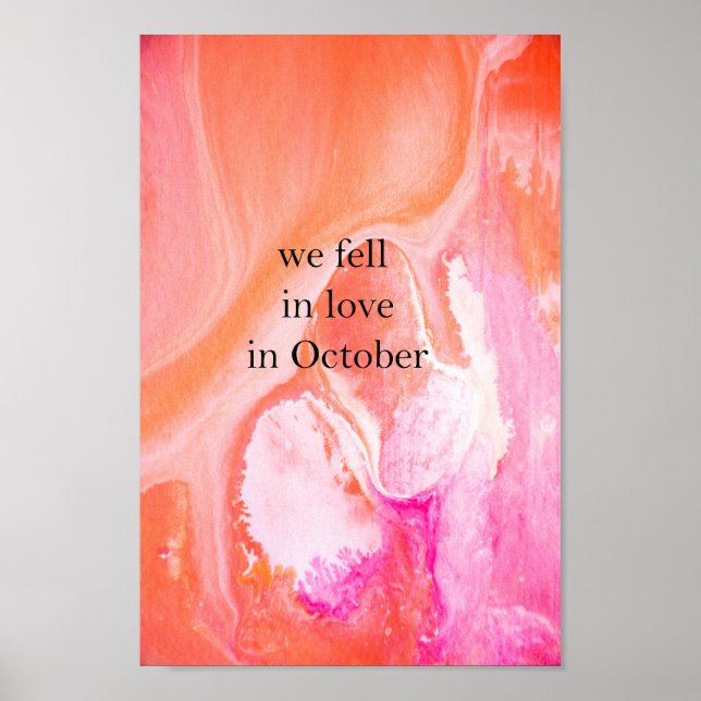 Poster Nous sommes tombés amoureux en octobre (Devant)