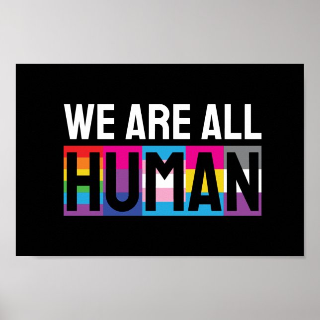 Poster Nous sommes tous humains LGBTQIA+ (Devant)