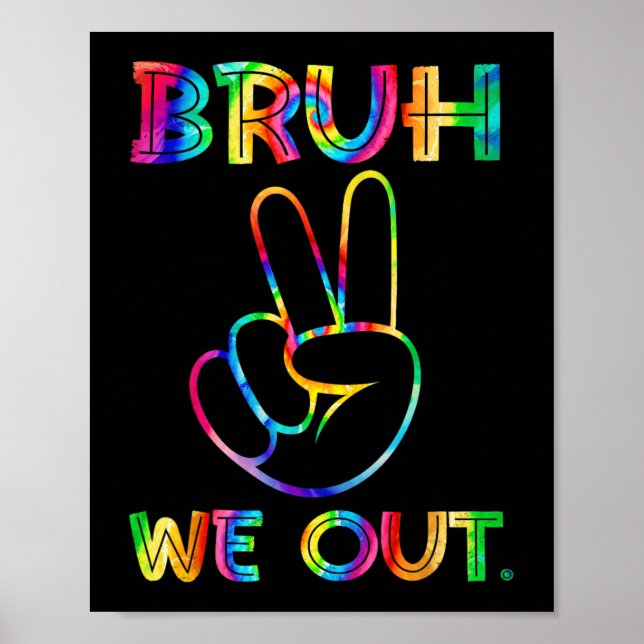 Poster Nous Sortons Des Enseignants Heureux Jour Dernier  (Devant)