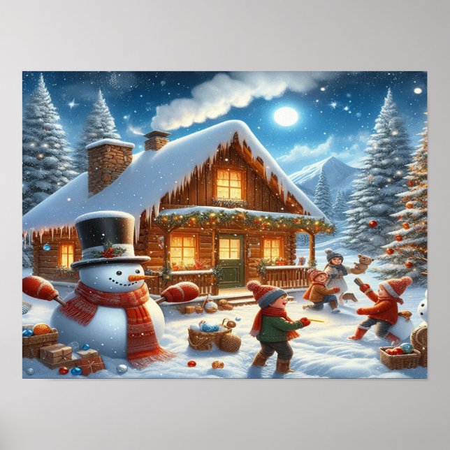 Poster Nous souhaitons un joyeux Noël - O22 (Devant)