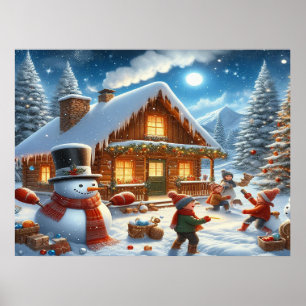 Poster Nous souhaitons un joyeux Noël - O22
