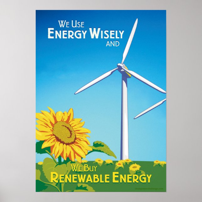 Poster Nous utilisons l'énergie judicieusement et nous ac (Devant)