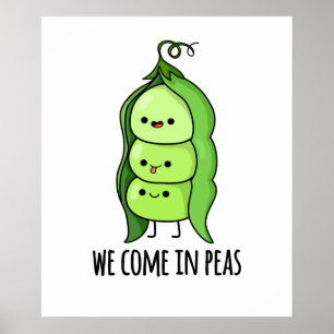 Poster Nous Venons Peas Cute Pea Pun