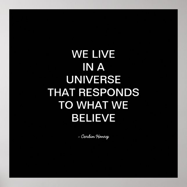 Poster Nous Vivons Dans Un Univers (Devant)