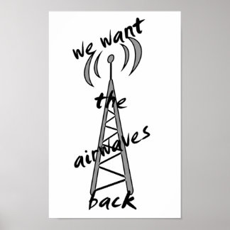 Poster "nous voulons le retour des ondes"