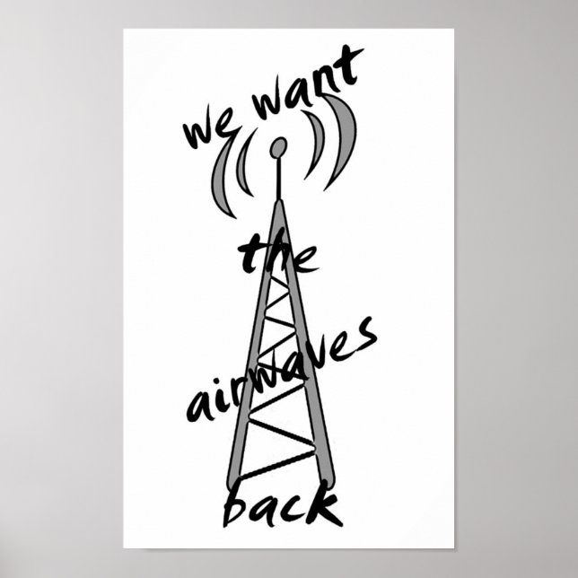 Poster "nous voulons le retour des ondes" (Devant)
