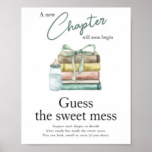 Poster Nouveau Baby shower de chapitre - Devinez le doux