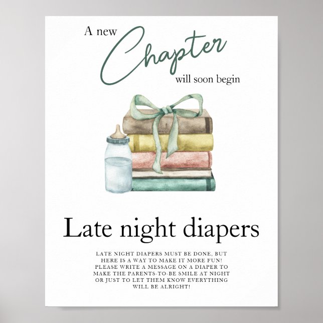 Poster Nouveau Baby shower de chapitre - Late night couch (Devant)
