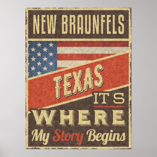 Poster Nouveau Braunfels Texas (Devant)