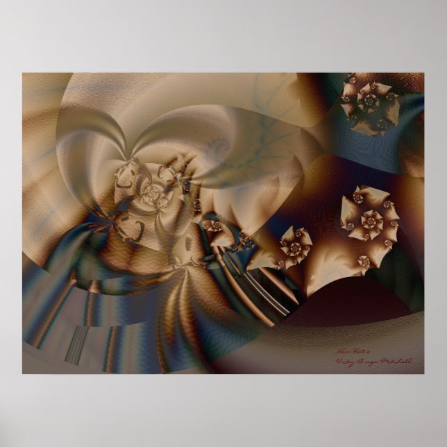 Poster Nouveau Casquette 2 Art Fractal Abstrait (Devant)