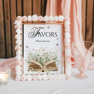 Poster Nouveau chapitre thème Fleur sauvage Faveurs