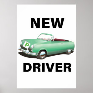 Poster Nouveau conducteur de voiture provisoire