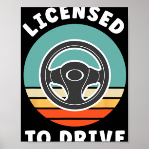 Poster Nouveau conducteur Permis de conduire Célébration