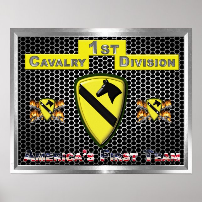 Poster Nouveau Cool remanié 1re division de cavalerie (Devant)
