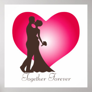 Poster Nouveau couple marié